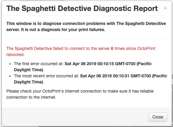 Connection problems