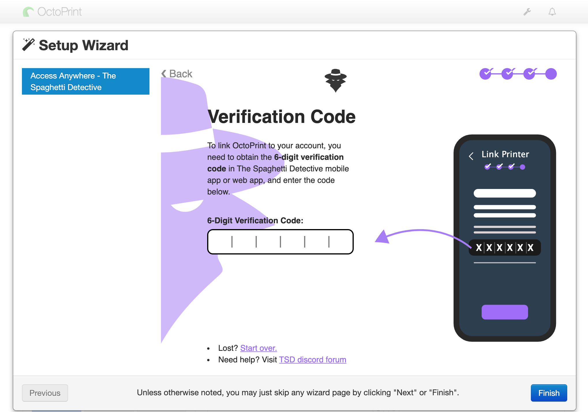 TSD Wizard Page