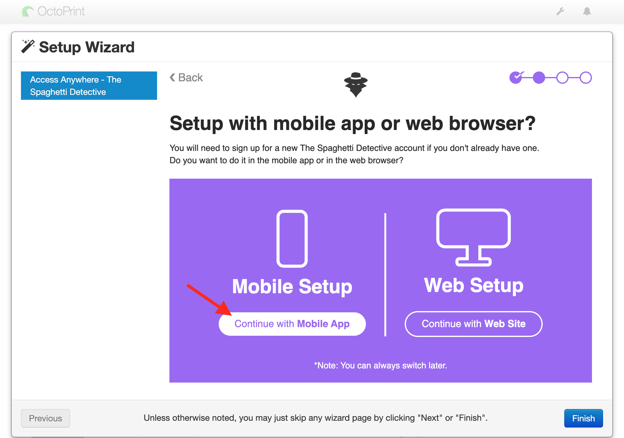 TSD Wizard Page