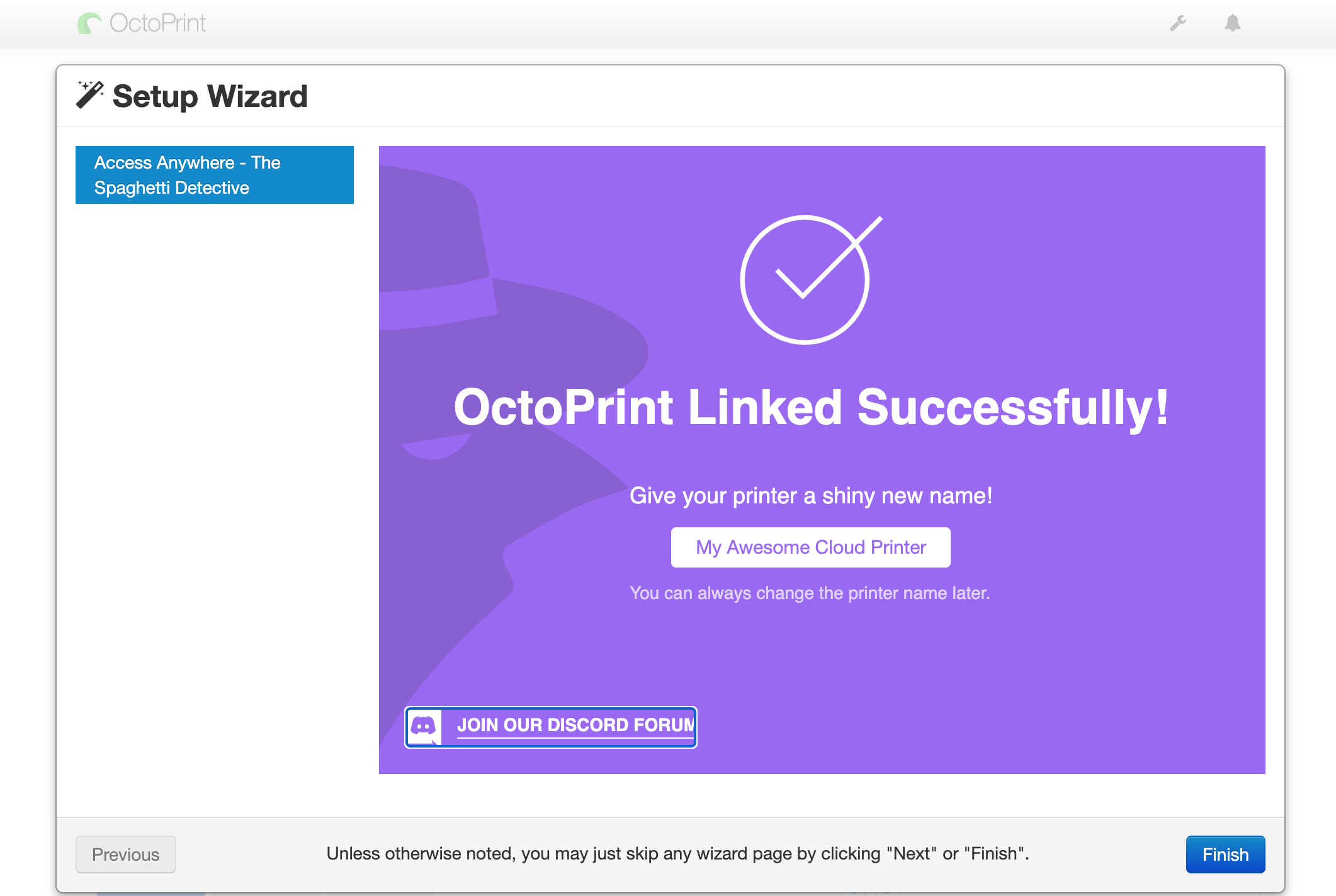 TSD Wizard Page